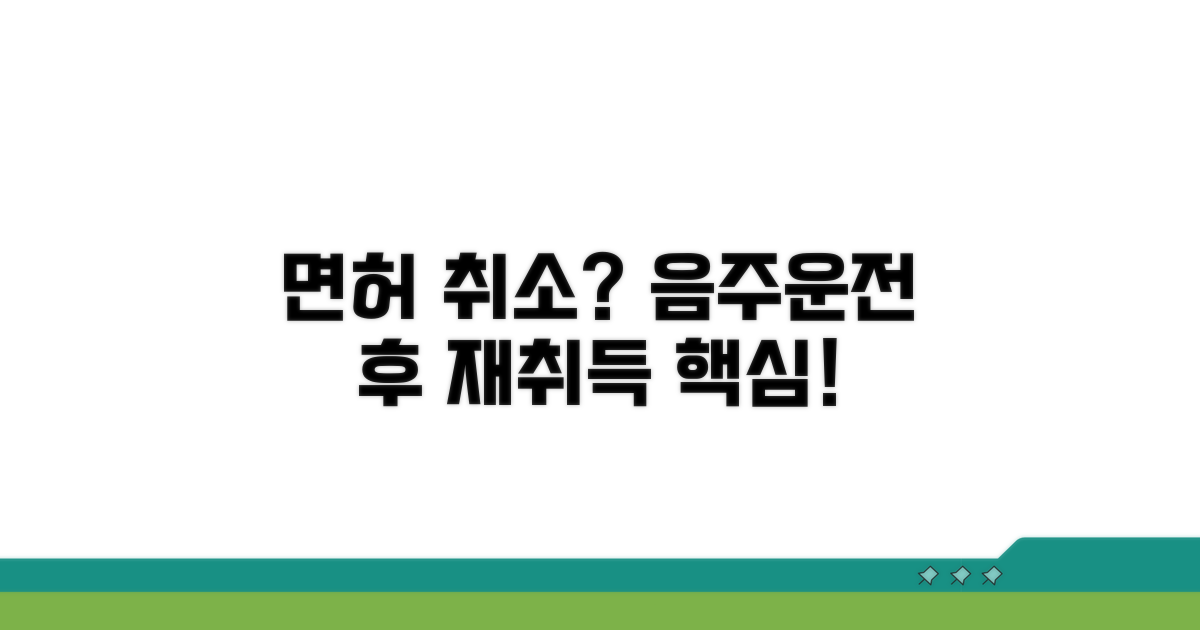 음주운전 면허취소 재취득 절차