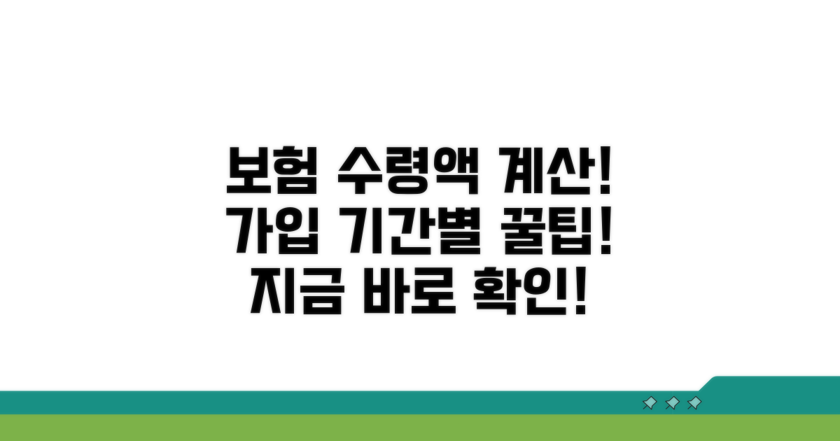 보험 가입 기간별 수급액 계산 방법