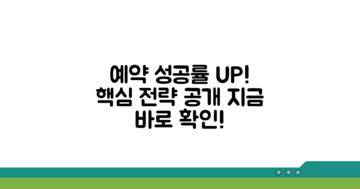 성공률 높이는 예약 전략