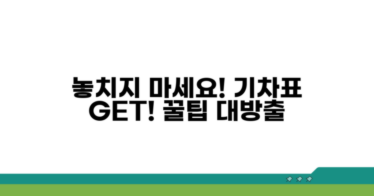 기차표 놓치지 않는 방법