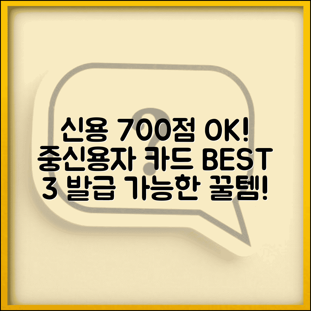 신용점수 700점 카드 추천 | 중신용자 발급 가능 카드 순위