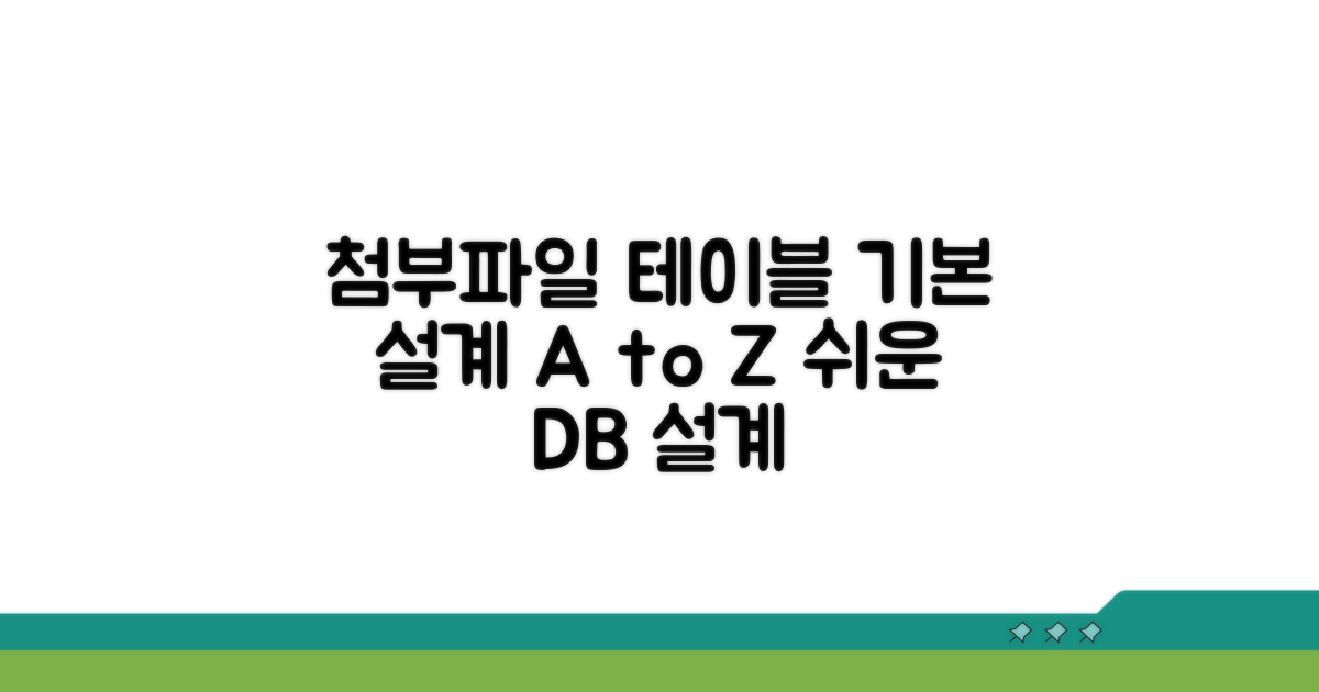 첨부파일 테이블 기본 설계