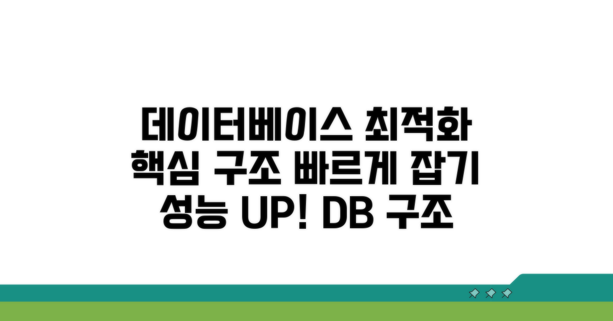 데이터베이스 구조 최적화 핵심