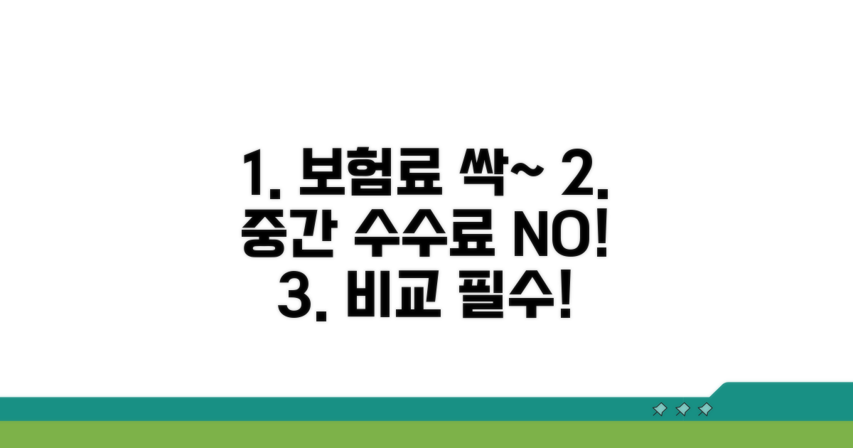 중간 수수료 없는 보험료 비교