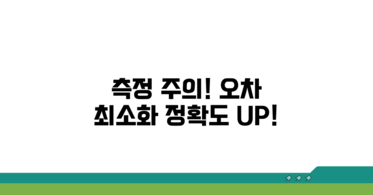측정 시 주의사항과 오차 줄이기