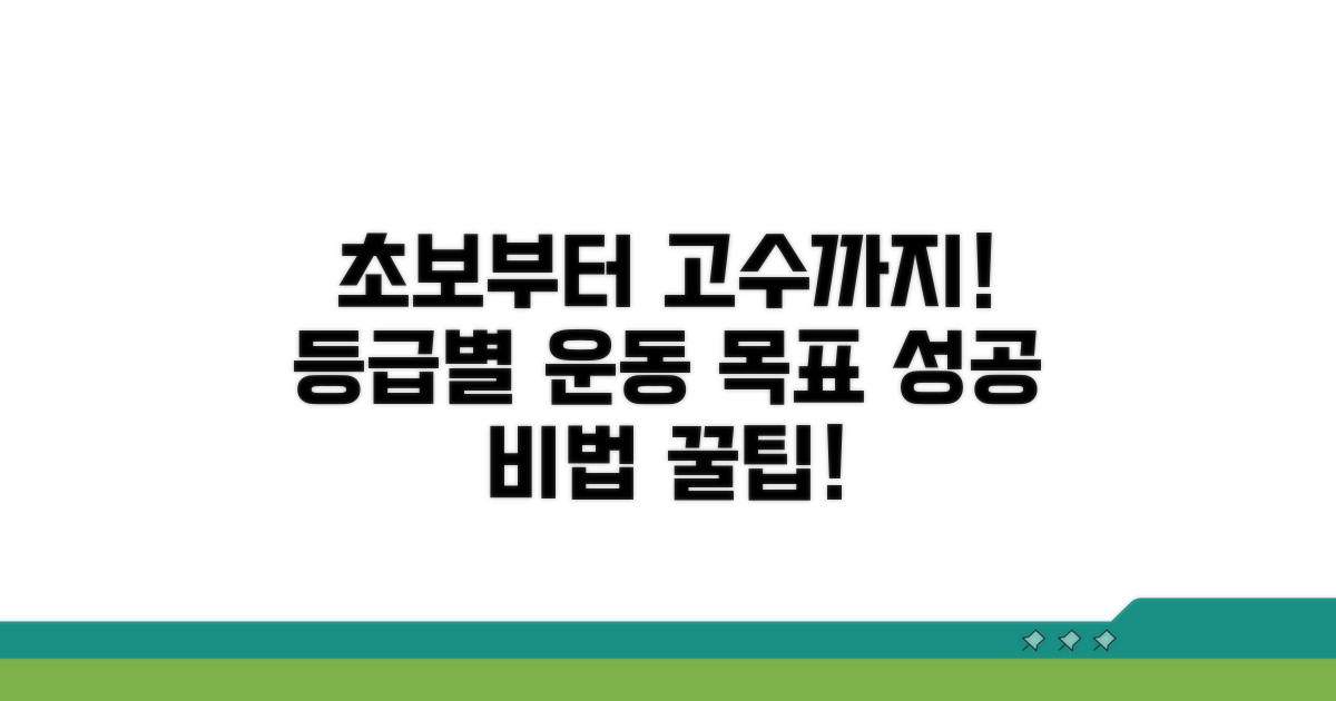 등급별 목표 설정 및 운동 팁