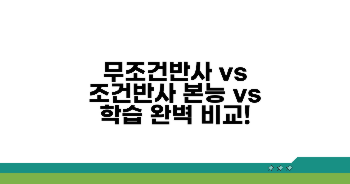 무조건반사 vs 조건반사 완벽 비교