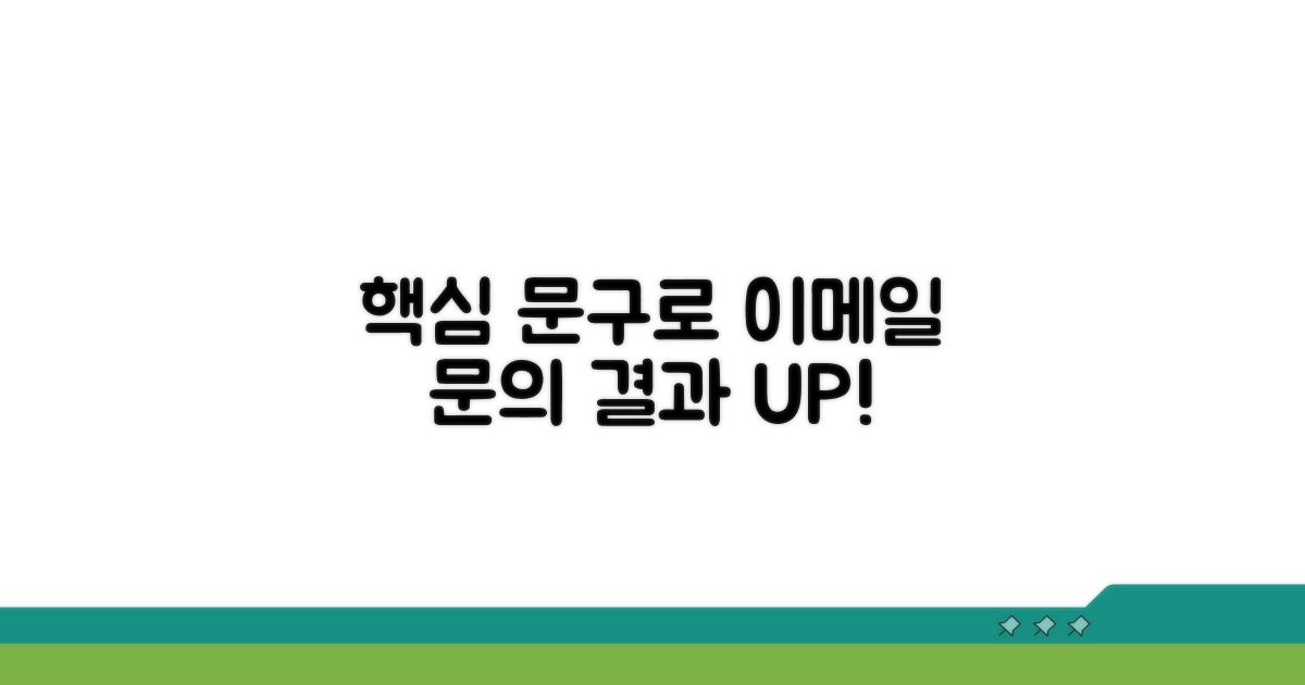 이메일 문의 시 핵심 문구 활용