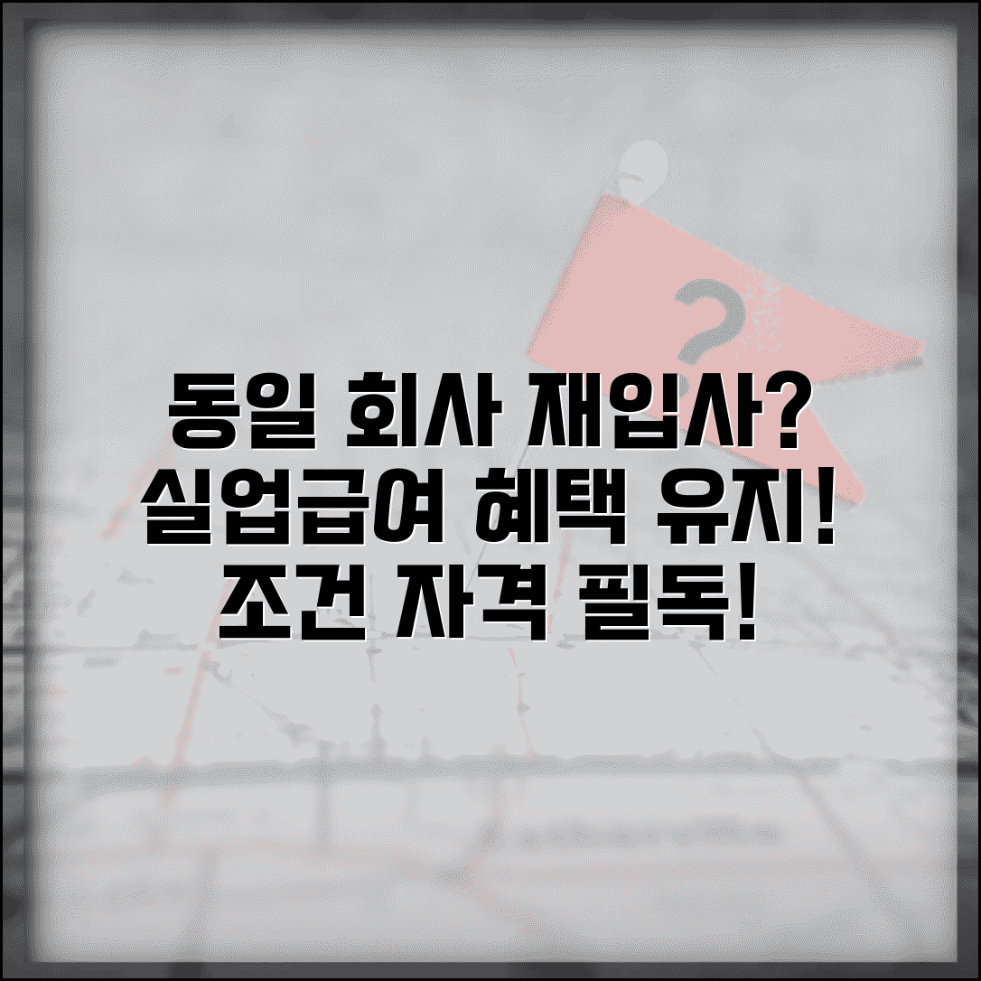 실업급여 같은 회사 재취업 | 동일 회사 재입사 조건과 수급 자격, 왜 중요할까?