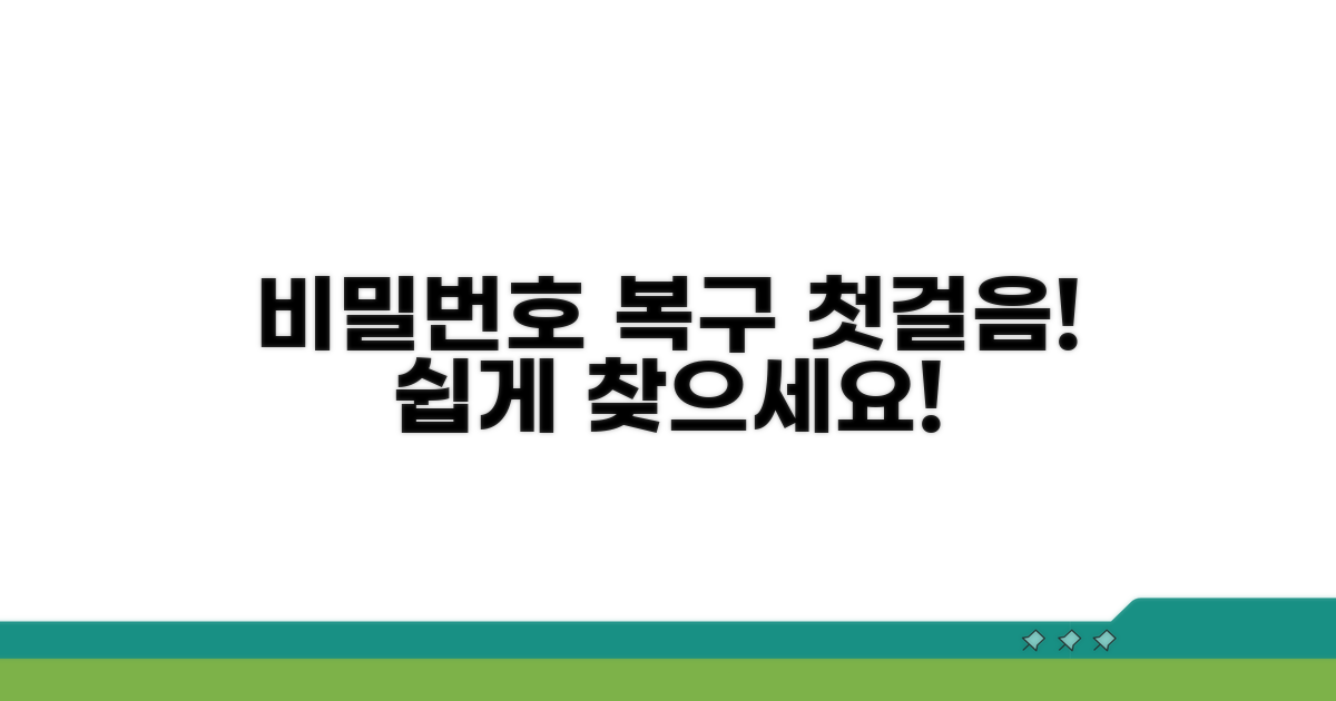 계정 비밀번호 복구 첫걸음