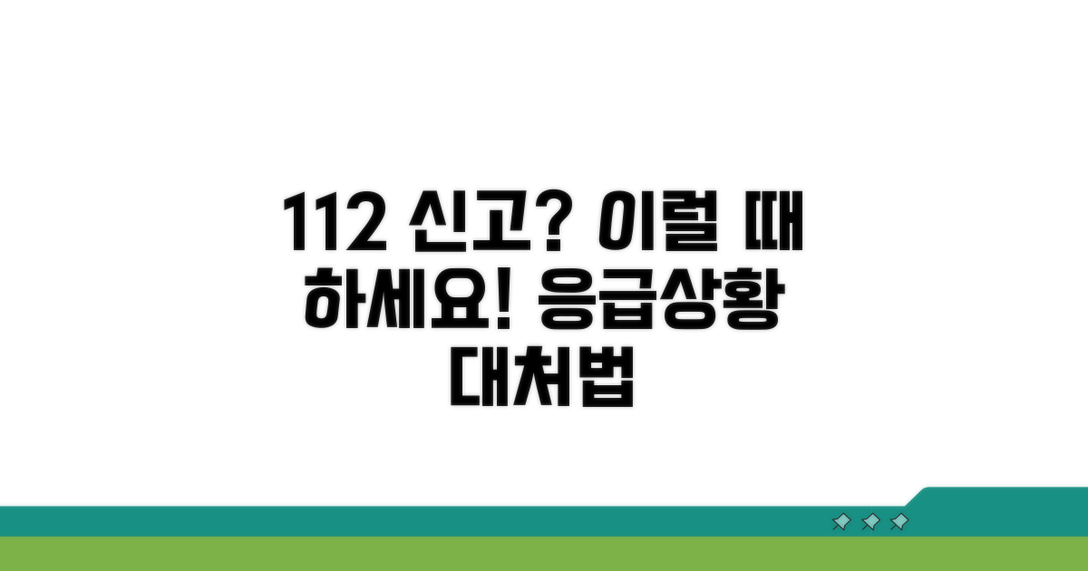 112 신고, 언제 어떻게 해야 할까요?