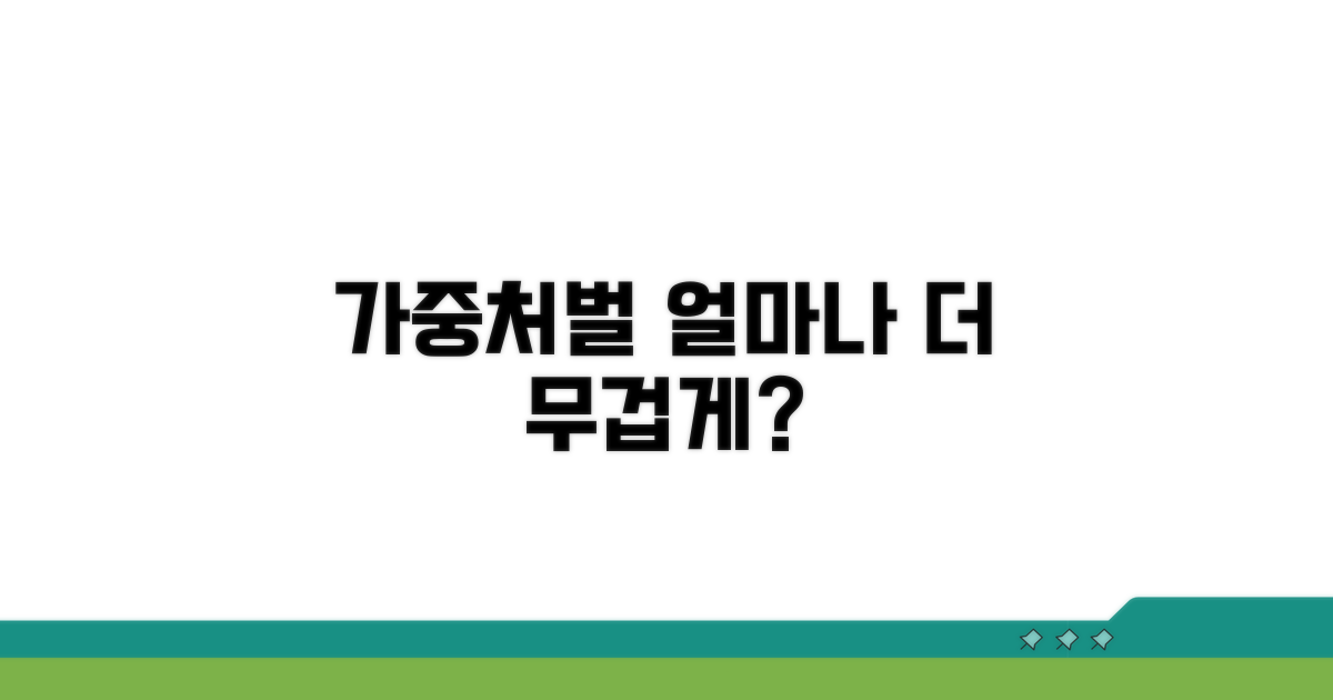 가중처벌 기준, 얼마나 더 무겁게 처벌받나?