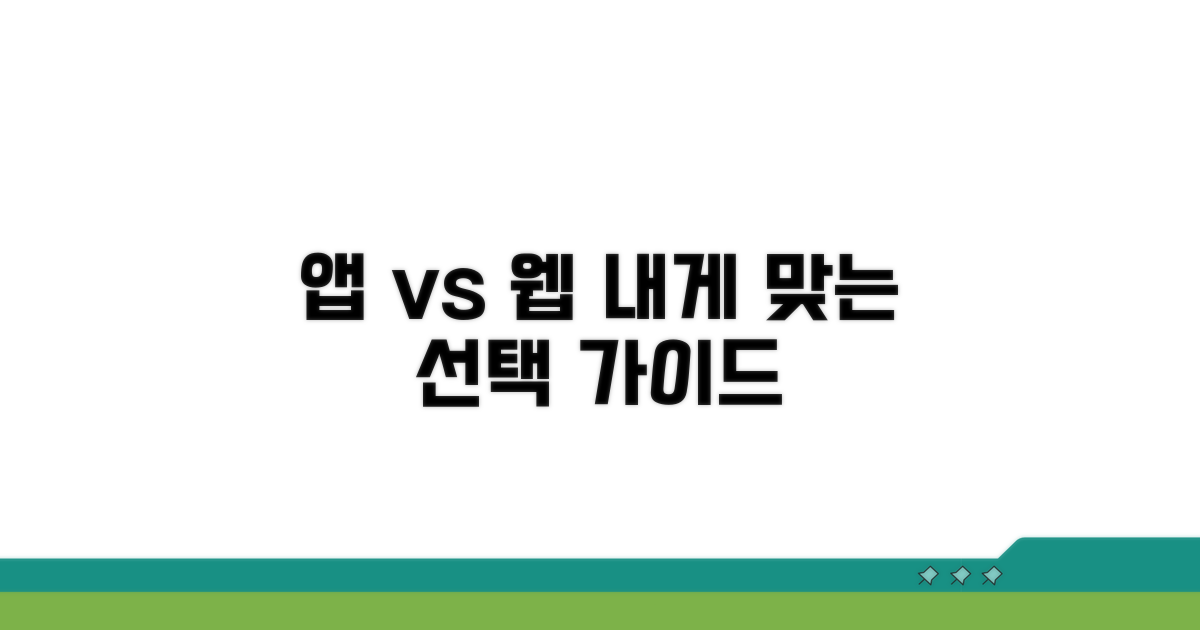 앱 vs 웹 비교, 나에게 맞는 방법