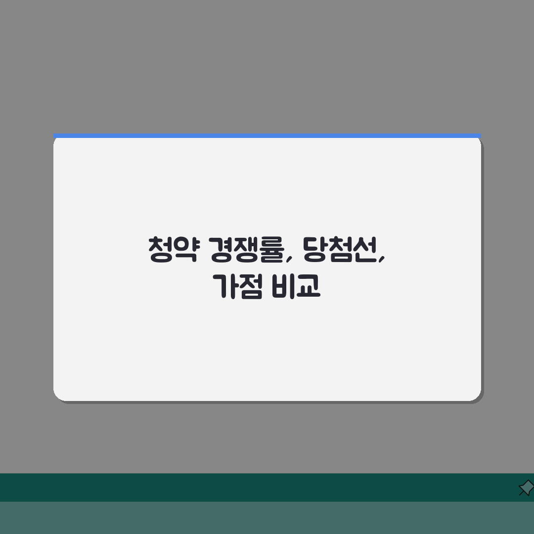 청약 경쟁률 당첨선 가점 컷 비교표 | 아파트 당첨 가점 컷 70점 75점 80점 솔직후기